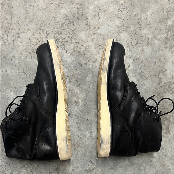 Red Wing 6” Round Toe Men’s Black Leather Boots Size 9.5 - Picture 7 of 8